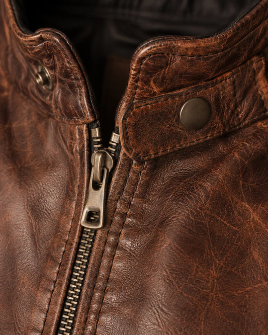 The Ironclad Vintage Distressed Leather Moto Jacket