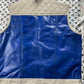 Leather Vest Blue & White Leather Vest Leather Men Vest Biker vest Motorcycle Vest Men Motorcycle Gifts For Men Braided Vest