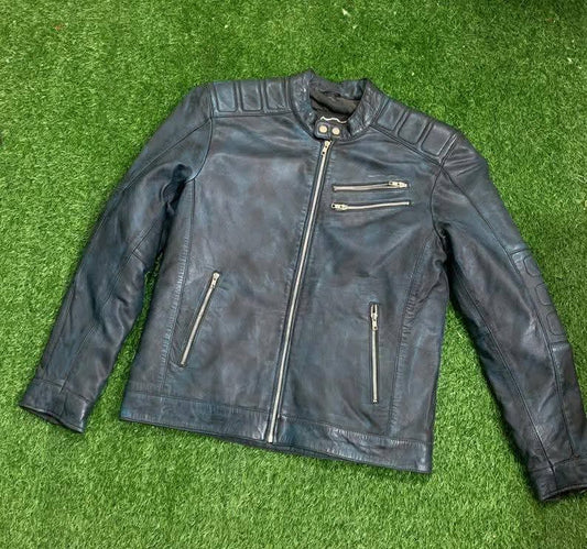 Vintage Finish Cafe Racer Jacket