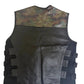 Leather Vest ,Mens Hunt Club Black Leather Vest Leather Build Denim Style Ride Motorcycle Vest