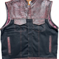 Crimson Croc Men's Motorcycle Leather/Denim Vest