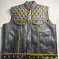 Luxury LV Quilted Biker Vest with Genuine Crocodile Leather Trim – Premium Motorcycle Jacket