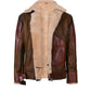 Men’s B-3 RAF Vintage Brown Shearling Bomber Leather Jacket
