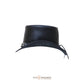 Premium Black Leather Voodoo El Dorado Top Hat