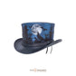 Halloween Wolf Night Black Leather Top Hat