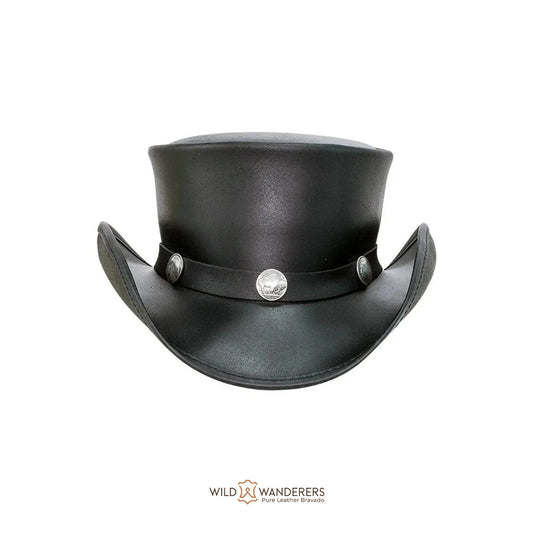 Smokey Shaded Leather Top Hat