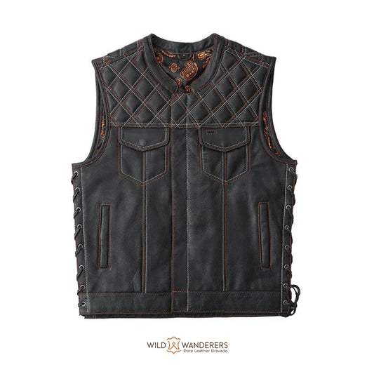 Jack Builder Men's Motorcycle Leather Vest