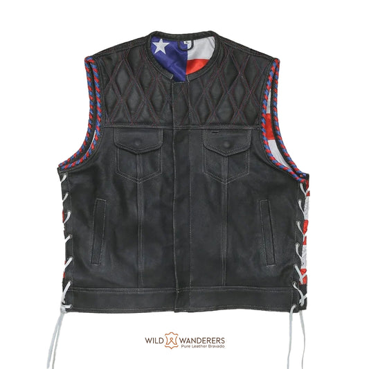 Captain Men's Club Style Leather Vest - Limited Edition