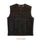 Bold & Customizable Orange Stitched Leather Vest – Wild Wanderers