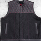 Leather Vest ,Mens Hunt Club Diamond Quilted Black Paisley Leather Build Denim Style Rider Motorcycle Leather Vest ,Men Vest Gifts For Men