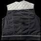 WW White Gator Leather and Denim Motorcycle Vest