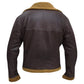 Men's Brown B3 Bomber Jacket - Real Shearling Fur Shearling Flight Aviator Winter Jacket