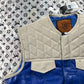 Leather Vest Blue & White Leather Vest Leather Men Vest Biker vest Motorcycle Vest Men Motorcycle Gifts For Men Braided Vest