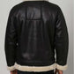 Men’s Genuine Sheepskin Leather Bomber Jacket | Real Leather & Shearling Aviator Flight Jacket