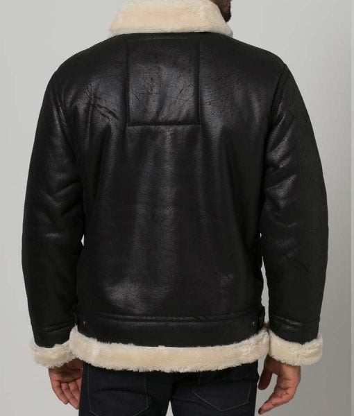 Men’s Genuine Sheepskin Leather Bomber Jacket | Real Leather & Shearling Aviator Flight Jacket