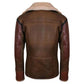 Men’s B-3 RAF Vintage Brown Shearling Bomber Leather Jacket