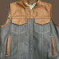 Leather Vest Houston Brown Leather Vest Classic Vest Denim Vest Jeans Vest Leather Men Vest Biker vest Motorcycle Vest Men's Waistcoat