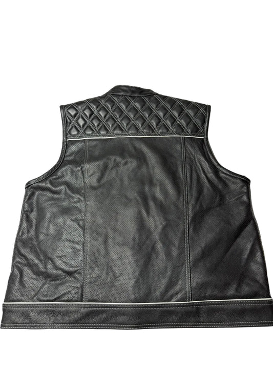 WW Black Club style Perforated Leather Vest