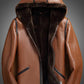 Outlaw Hooded Leather Shearling Jacket