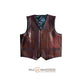Leather Vest Maroon Red Distress Leather Men Vest Biker vest Motorcycle Vest Men Motorcycle Gifts For Men Western Vest Cowboy Vest