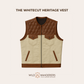 Leather Vest White & Brown Leather Vest Diamond Quilted Denim Vest Leather Men Vest Biker vest Motorcycle Vest Men Motorcycle Gifts For Men
