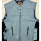 Club Style SWAT Leather Vest - Powder Blue w/ Adjustable Side Straps